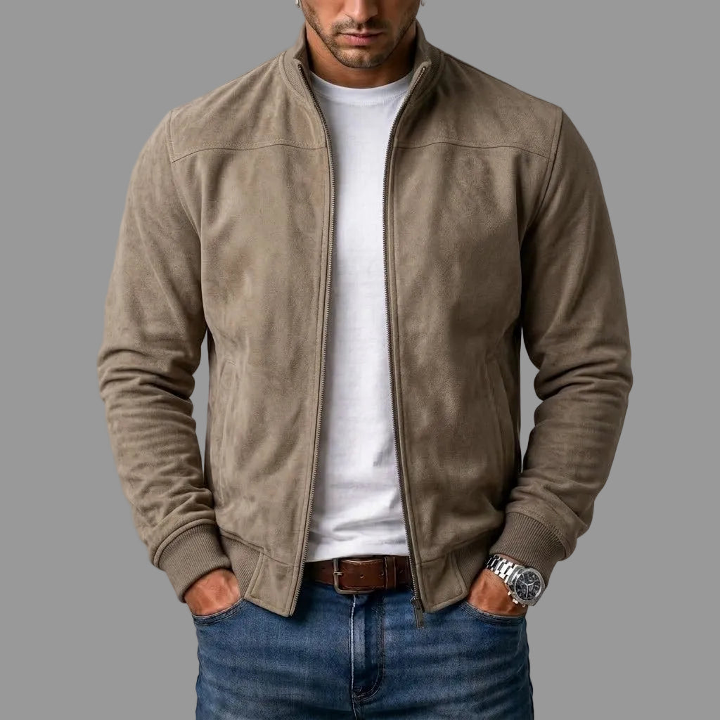 GIOVANNI | GIACCA BOMBER IN SCAMOSCIATO