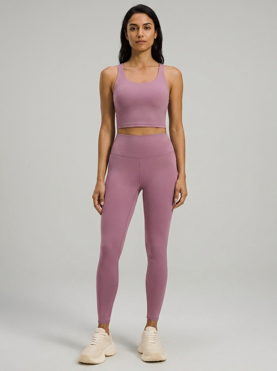 Elena Soft Touch Active Leggings - Berry Purple - Italian model