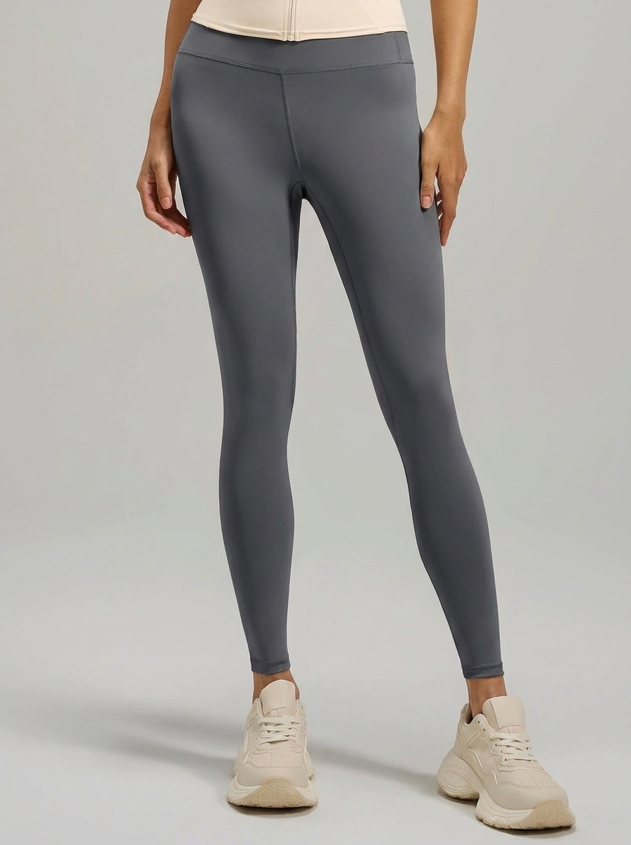 Elena Soft Touch Active Leggings - Sea Rock Grey - Italian model