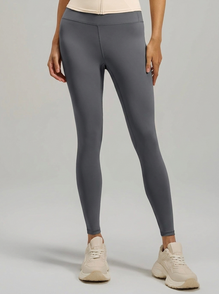 Elena Soft Touch Active Leggings - Sea Rock Grey - Italian model