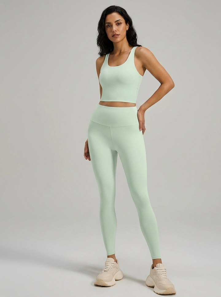 Elena Soft Touch Active Leggings - Light Grey
